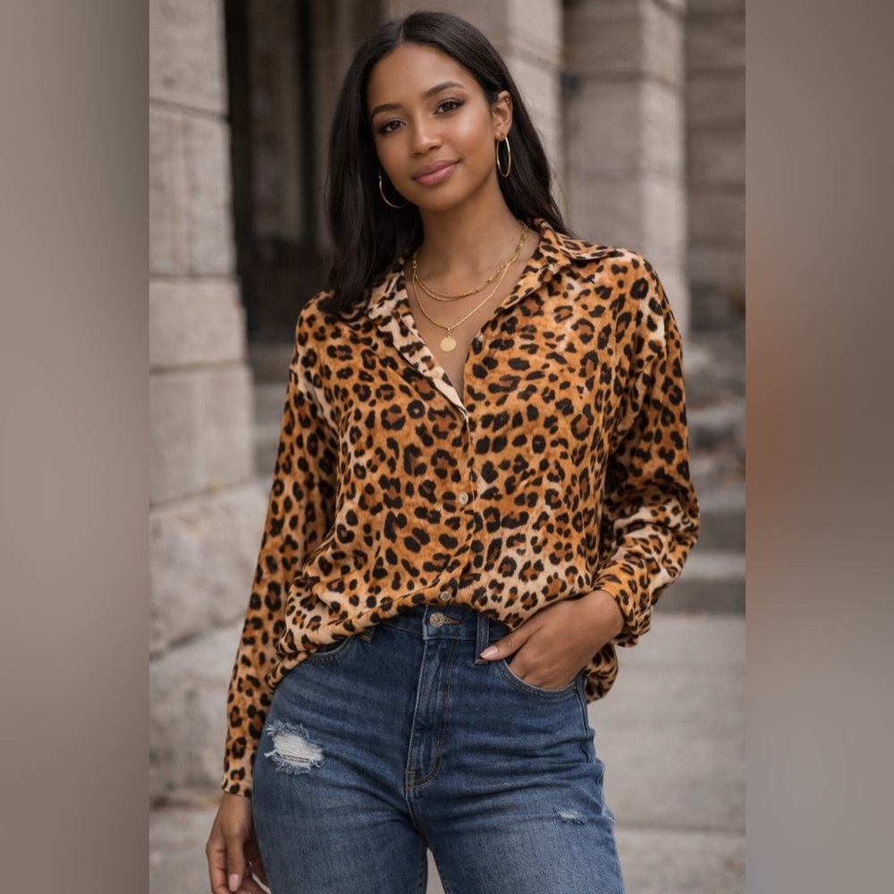 ZARA Animal Print Shirt